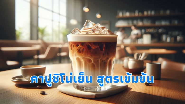 คาปูชิโน่เย็น สูตรเข้มข้นแบบคาเฟ่ ทำเองได้ง่ายๆ ที่บ้าน
