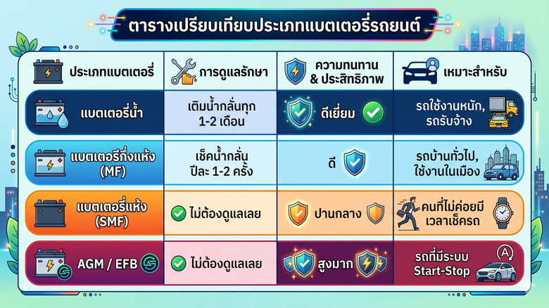 ประเภทแบตเตอรี่