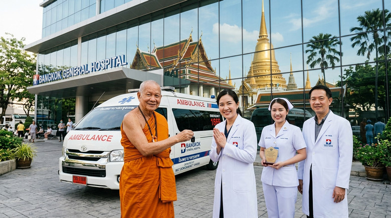 พระบริจาครถพยาบาล